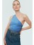Fitted Tek Omuz Bluz Esnek Örme Crop Boy Modern Stil Premium Kalite Seçkin Malzeme 2