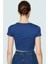 Kısa Kollu Crop Bluz V Yaka Fitted Kalıp Viskoz Kumaş Uzun Ömürlü Dayanıklı Malzeme 4