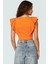 Fitted Crop Bluz Örme Kumaş Büzgülü Kollarla Rahat Şıklık Profesyonel Görünüm Seçkin Malzeme 3