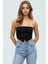 Crop Bluz Ince Askılı Straplez Dokuma Kumaş Bodycon Konforlu Kesim Günlük Kullanım Için 1
