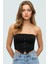 Crop Bluz Ince Askılı Straplez Dokuma Kumaş Bodycon Konforlu Kesim Günlük Kullanım Için 2