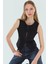 Pamuklu Crop Bluz Fitted Kalıp Renk Günlük Casual Stil Bisiklet Yaka Rahat ve Şık Uzun Ömürlü 2