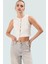 Asimetrik Crop Bluz Pamuklu Örme Fitted Bisiklet Yaka Rahat ve Şık Kullanım 2