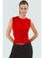 Fitted Kolsuz Bluz Viskoz Kumaş Büzgü Detay Crop Boy Şık Görünüm Modern Stil 2