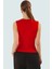 Fitted Kolsuz Bluz Viskoz Kumaş Büzgü Detay Crop Boy Şık Görünüm Modern Stil 3