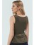 Yazlık Micro Örme Bluz Fitted Kalıp Bisiklet Yaka Peplum Detay Modern Stil Rahat ve Şık 3