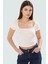 Kısa Kollu Örme Bluz Dantel Detay Fitted Kalıp Rahat Yazlık Seçkin Malzeme Trend Tasarım 2
