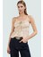 Ince Askılı Crop Bluz Jakarlı Örme Fitted Kalıp Yazlık Seçkin Malzeme Dayanıklı 2