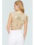 Yazlık Casual Pamuklu Crop Bluz Fitted Kesim Altın Varaklı Dijital Baskı Modern Stil Premium Kalite 4