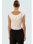 Kolsuz Fitted Örme Bluz Havuz Yaka Crop Boy Polyester Günlük Kullanım Için Özel Tasarım 1
