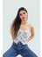 Ince Askılı Fitted Crop Bluz Çiçek Desenli Dokuma Kumaş Günlük Tarz Rahat ve Şık 2