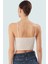 Rahat ve Şık Crop Bluz Keten Görünümlü Dokuma Ince Askılı Yazlık Uzun Ömürlü Trend Tasarım 3