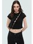 Yazlık Kadın Crop Bluz Fiyonk Detaylı Pamuklu Dayanıklı Malzeme 2