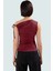Yazlık Kolsuz Bluz Fitted %100 Polyester Asimetrik Yaka Günlük Stil Modern 3
