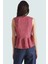 Kolsuz Ekose Bluz Polyester Elastan Jakarlı Örme Yazlık Günlük Rahat ve Şık 3