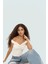 Fitted Crop Bluz Renk Carmen Yaka 97% Viskoz Yazlık Şık Görünüm Uzun Ömürlü 1