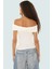 Fitted Crop Bluz Renk Carmen Yaka 97% Viskoz Yazlık Şık Görünüm Uzun Ömürlü 3