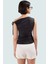 Yazlık Kolsuz Bluz Fitted %100 Polyester Asimetrik Yaka Günlük Stil Modern 3