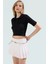 Rejenere Kaşkorse Crop Bluz Çizgili Polo Yaka Fitted Yazlık Konforlu Kesim Özenle Seçilmiş 2
