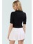 Rejenere Kaşkorse Crop Bluz Çizgili Polo Yaka Fitted Yazlık Konforlu Kesim Özenle Seçilmiş 3
