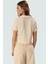 Örme Bürümcük Dokulu Crop Bluz Polo Yaka Kısa Kollu Seçkin Malzeme Zarifane Tasarım 3