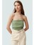 Yandan Fermuarlı Krep Örme Straplez Bluz Premium Kalite Modern Stil 1