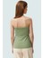 Yandan Fermuarlı Krep Örme Straplez Bluz Premium Kalite Modern Stil 3