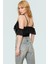 Kadın Yazlık Kolsuz Crop Bluz Fırfırlı Polyester Örme Kumaş Konforlu Kesim Yüksek Kalite 1
