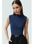 Yazlık Örme Bluz Vücuda Oturan Dik Yaka Kolsuz Esnek Özenle Seçilmiş Mükemmel Uyum 1