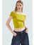 Kısa Kollu Fitted Bluz Carmen Yaka Viskoz Ribana Kumaş Günlük Kullanım Için Konforlu Kesim 2