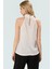 Kadın Yazlık Bluz Halter Yaka Pilise Dokuma Regular Kalıp Polyester Kumaş 3