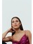 Fitted Crop Bluz Baskılı Tül Örme Degaje Yaka Günlük Mükemmel Uyum Konforlu Kesim Trend Tasarım 1