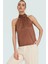 Kadın Yazlık Bluz Halter Yaka Pilise Dokuma Regular Kalıp Polyester Kumaş 2