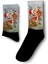 Retro Çizim Noel Kız Noel Dijital Baskılı Yılbaşı Çorabı - Unisex 1