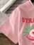 Strawberry Baskılı Kız Çocuk/yetişkin Alt Üst Takım – Yazlık Tişört ve Şort Seti 3