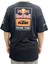 Erkek Bisiklet Yakalı Redbull Ktm Baskılı Kısa Kollu Siyah Tişört Ety-Ktmr 2