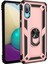 Samsung Galaxy A02 Kılıf Sofya Yüzüklü Silikon Kapak - Rose Svlrs 1