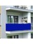 Mavi Beyaz Balkon Demiri Brandası, 4m x 60CM, Su Geçirmez Gölgelik Çadır 3