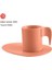Canlı Turuncu Tek Kişilik Fincan Takımı, Şık ve Kullanışlı Tasarım 1