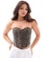 Gabardin Kumaş Straples Kopçalı Ön Crop Büstiyer Leopar 3