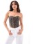 Gabardin Kumaş Straples Kopçalı Ön Crop Büstiyer Leopar 4