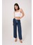 Çift Bel Bantlı Yüksek Bel Wide Leg Kadın Pantolon 5
