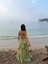 Ip Bağlama Askılı Fırfırlı Hacimli Dalgalı Hareketli Yırtmaçsız Maxi Uzun Yazlık Sahil Tatil Elbise 7