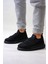 J307 Tricot Ortopedik Taban Günlük Triko Erkek Sneaker Spor Ayakkabı Tst Siyah 1