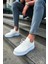 J307 Tricot Ortopedik Taban Günlük Triko Erkek Sneaker Spor Ayakkabı Tbt Beyaz 2