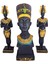 Nefertiti Antik Mısır Kraliçesi Dekoratif Obje Biblo Heykel 3'lü Set Büyük Boy 2