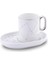 Beyaz 4'lü 2 Kişilik Kahve Fincan Takımı, Şık ve Kullanışlı Set 1