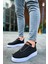 J413 Crew Ortopedik Taban Günlük Triko Erkek Sneaker Spor Ayakkabı Tbt Siyah 3