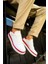 J979 Santoni Ortopedik Taban Günlük Cilt Erkek Sneaker Spor Ayakkabı Cbt Beyaz/kırmızı 2