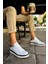 J979 Santoni Ortopedik Taban Günlük Cilt Erkek Sneaker Spor Ayakkabı Cbt Beyaz/siyah 1